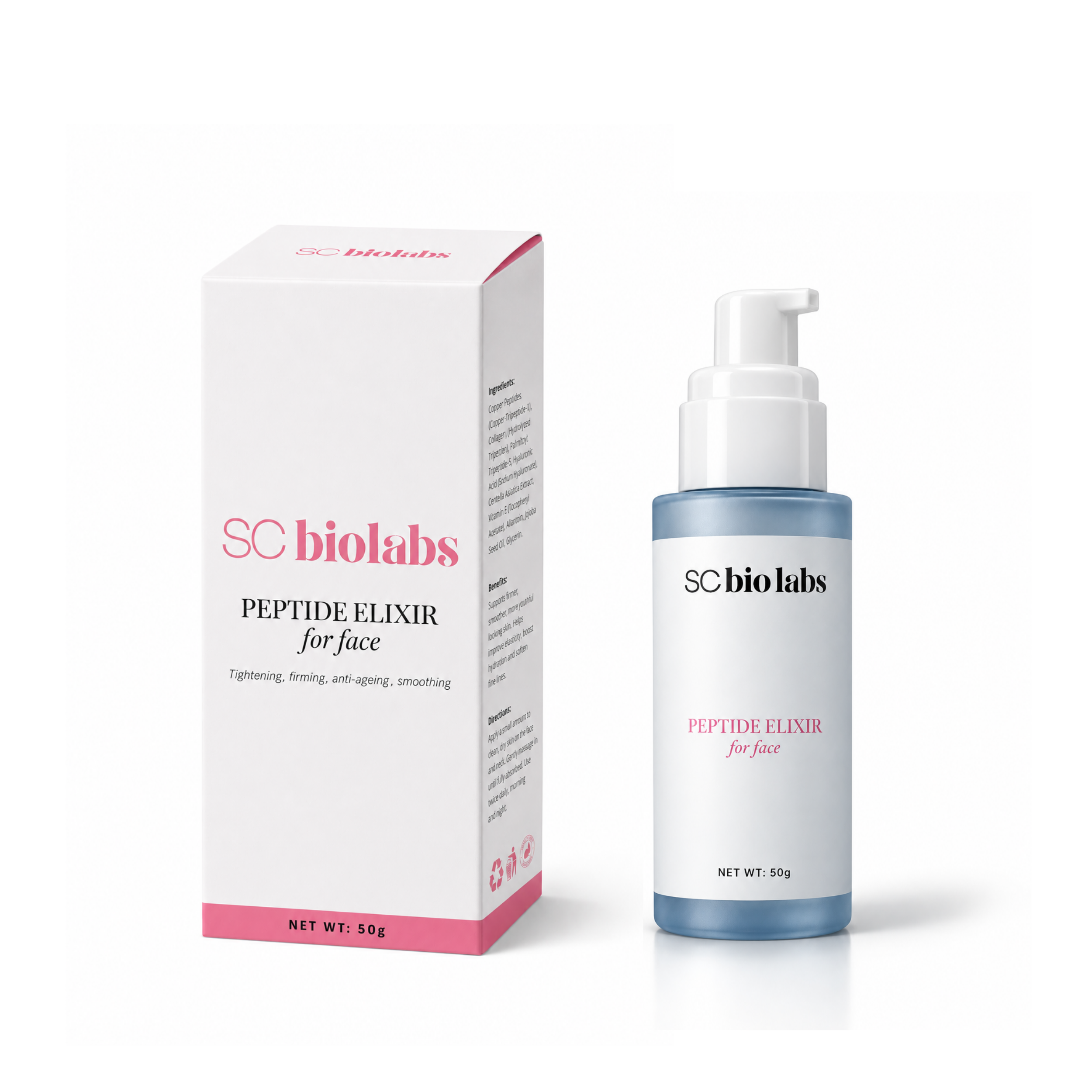peptide face elixir - NEW 01 Peptide Elixir for Face (50ml) - Image 1